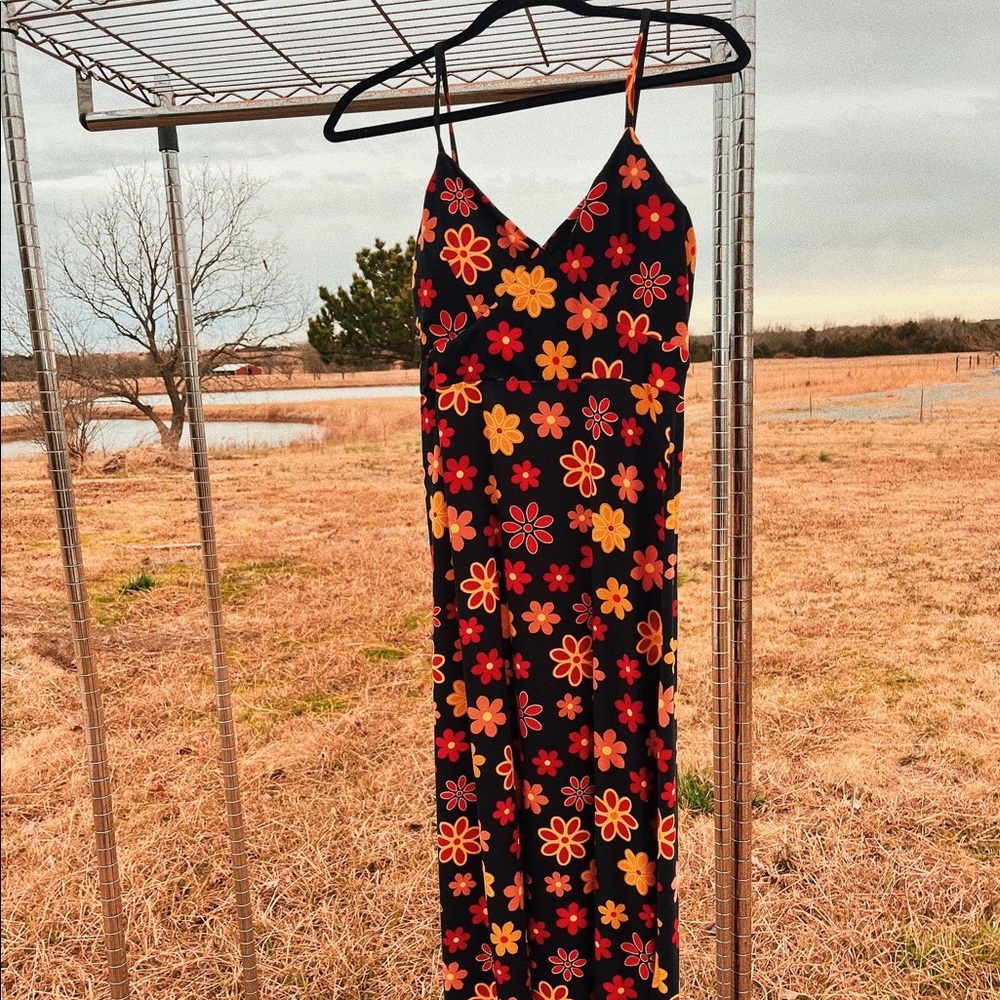 70s vintage floral dress